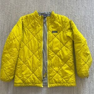 KIDS L 12 PATAGONIA YELLOW ZIP UP - INNER JACKET